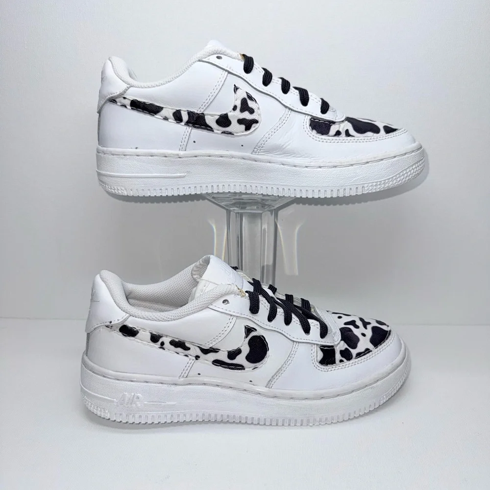 NIKE AIR FORCE 1 COW PRINT SIZE 4Y
